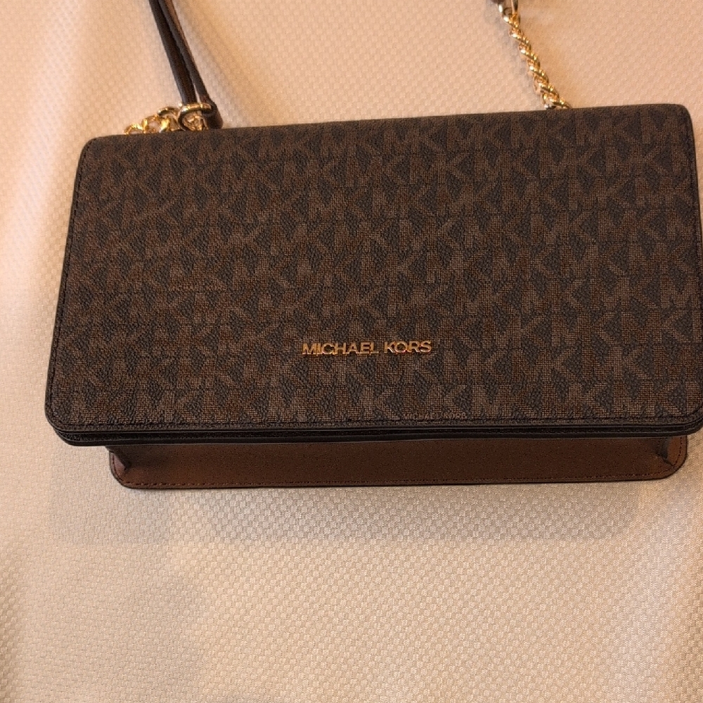 Michael Kors Signature Brown Crossbody Bag